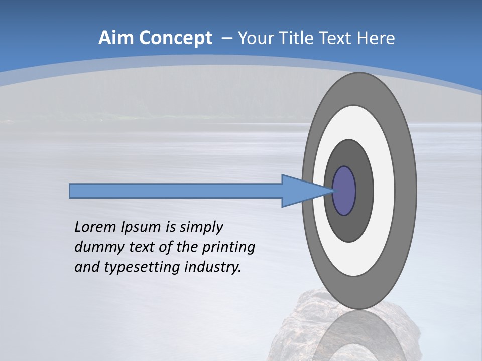 A Lake With Rocks In The Water And Mountains In The Background PowerPoint Template