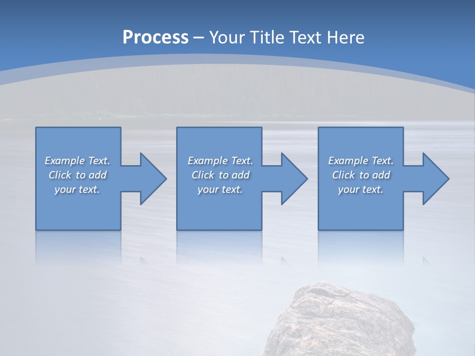 A Lake With Rocks In The Water And Mountains In The Background PowerPoint Template