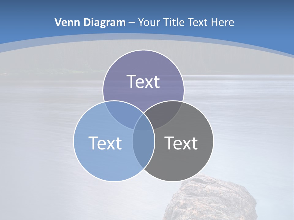 A Lake With Rocks In The Water And Mountains In The Background PowerPoint Template