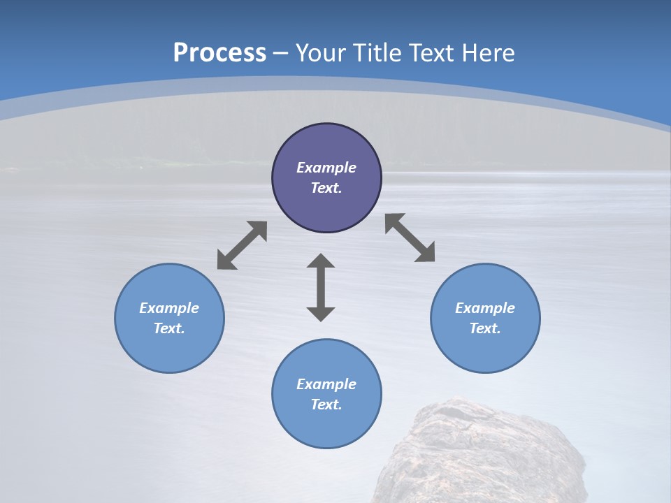 A Lake With Rocks In The Water And Mountains In The Background PowerPoint Template