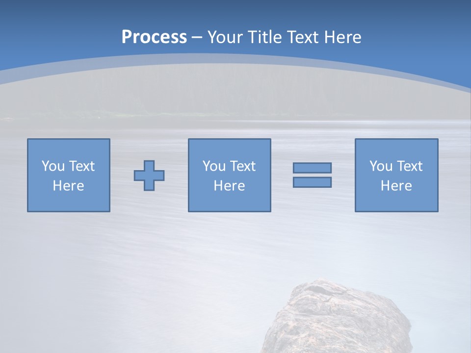 A Lake With Rocks In The Water And Mountains In The Background PowerPoint Template