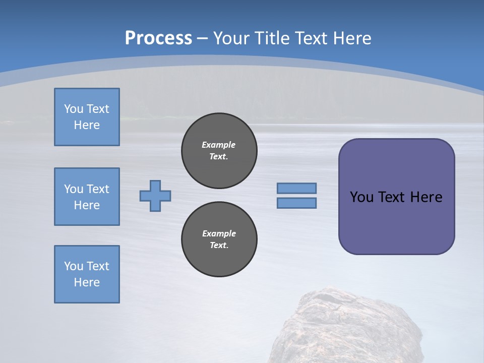 A Lake With Rocks In The Water And Mountains In The Background PowerPoint Template