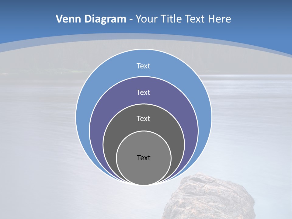 A Lake With Rocks In The Water And Mountains In The Background PowerPoint Template