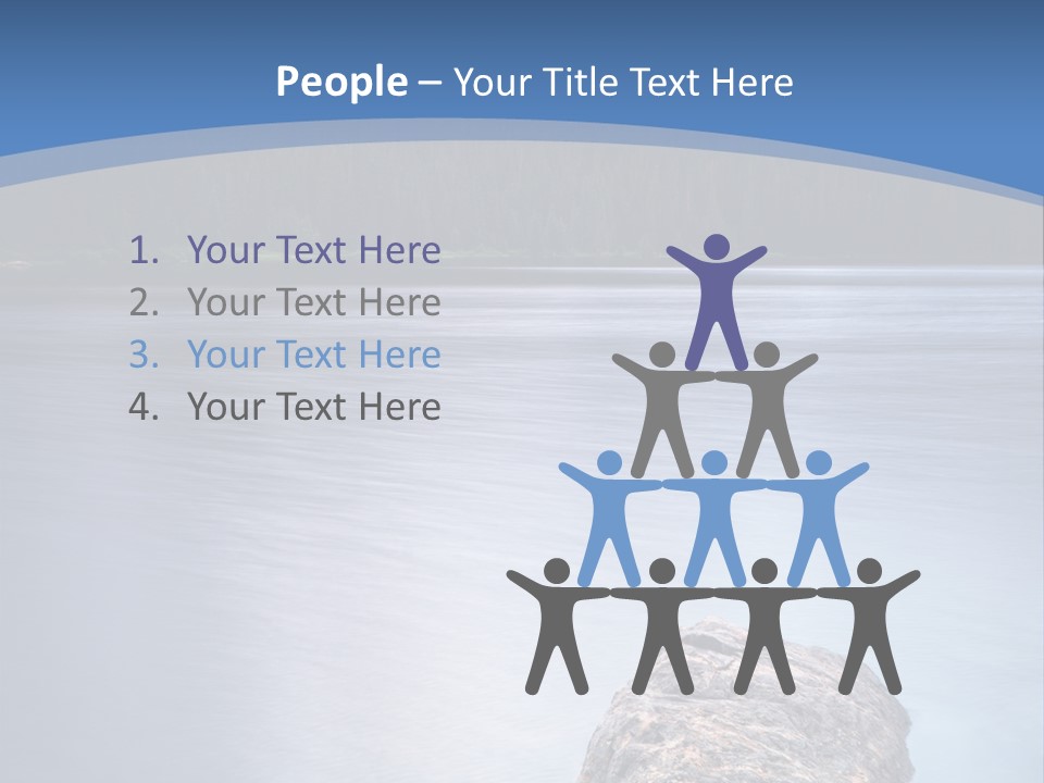 A Lake With Rocks In The Water And Mountains In The Background PowerPoint Template