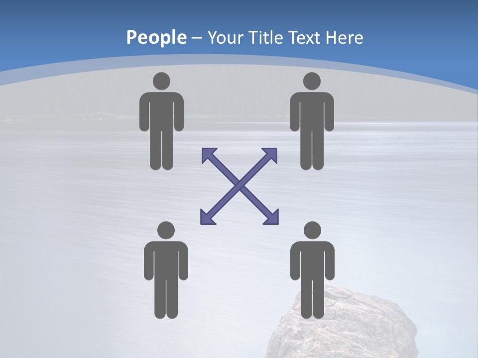 A Lake With Rocks In The Water And Mountains In The Background PowerPoint Template