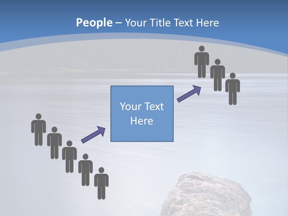 A Lake With Rocks In The Water And Mountains In The Background PowerPoint Template