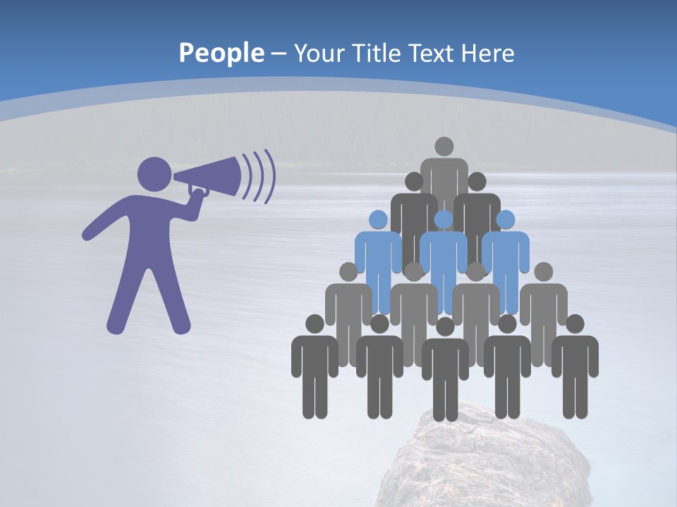 A Lake With Rocks In The Water And Mountains In The Background PowerPoint Template