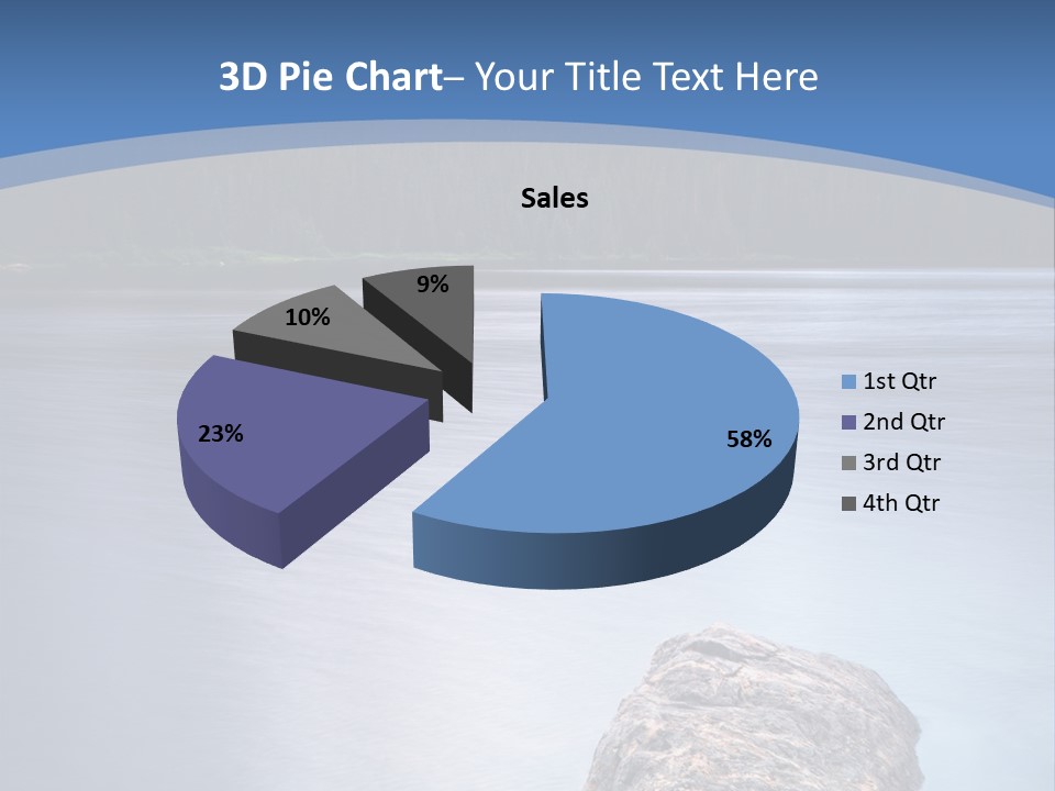 A Lake With Rocks In The Water And Mountains In The Background PowerPoint Template