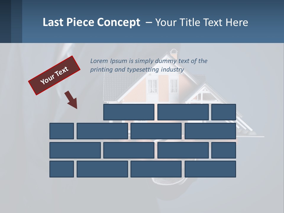 A Man In A Suit Holding A Model Of A House PowerPoint Template