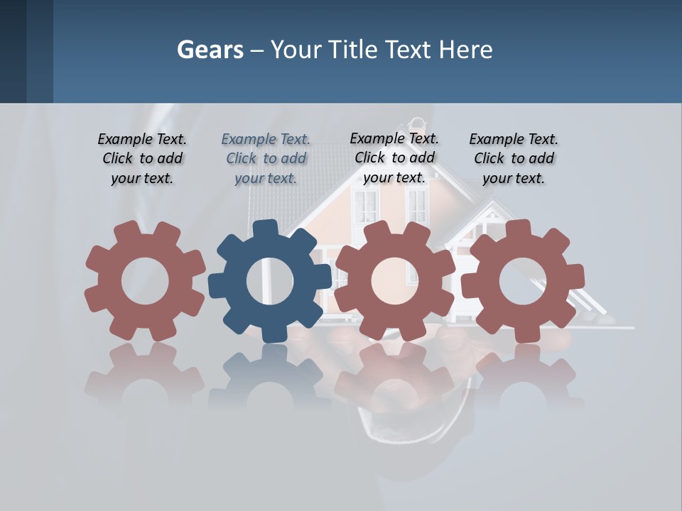 A Man In A Suit Holding A Model Of A House PowerPoint Template