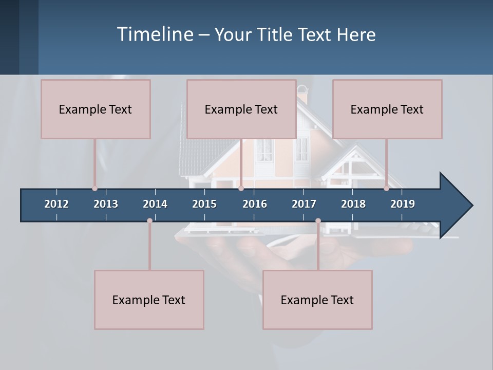 A Man In A Suit Holding A Model Of A House PowerPoint Template