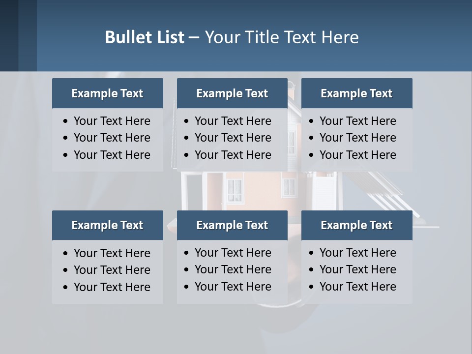 A Man In A Suit Holding A Model Of A House PowerPoint Template