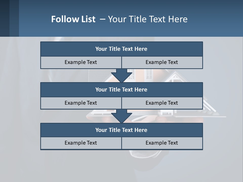 A Man In A Suit Holding A Model Of A House PowerPoint Template