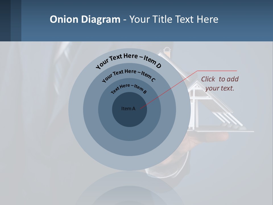 A Man In A Suit Holding A Model Of A House PowerPoint Template