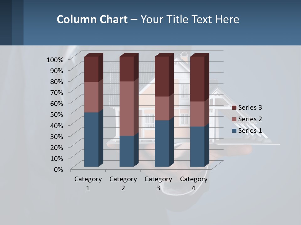 A Man In A Suit Holding A Model Of A House PowerPoint Template