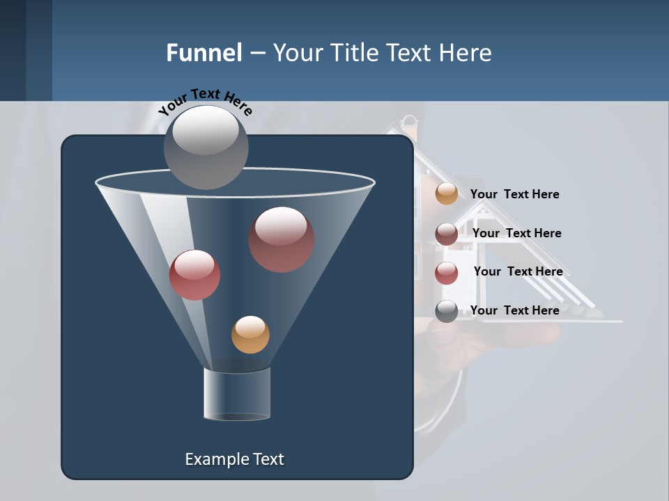 A Man In A Suit Holding A Model Of A House PowerPoint Template