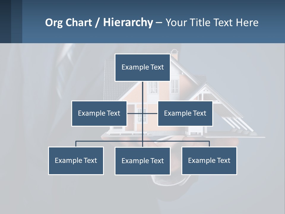 A Man In A Suit Holding A Model Of A House PowerPoint Template