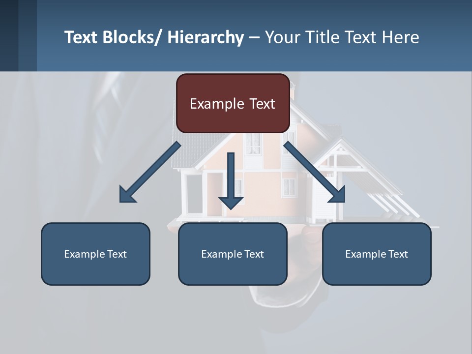 A Man In A Suit Holding A Model Of A House PowerPoint Template