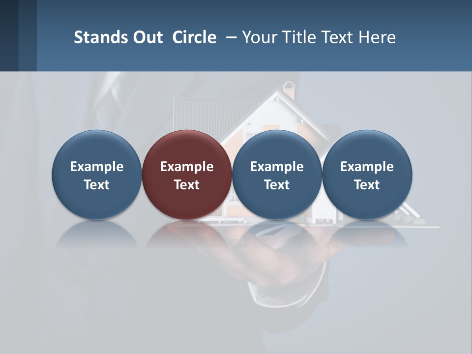 A Man In A Suit Holding A Model Of A House PowerPoint Template