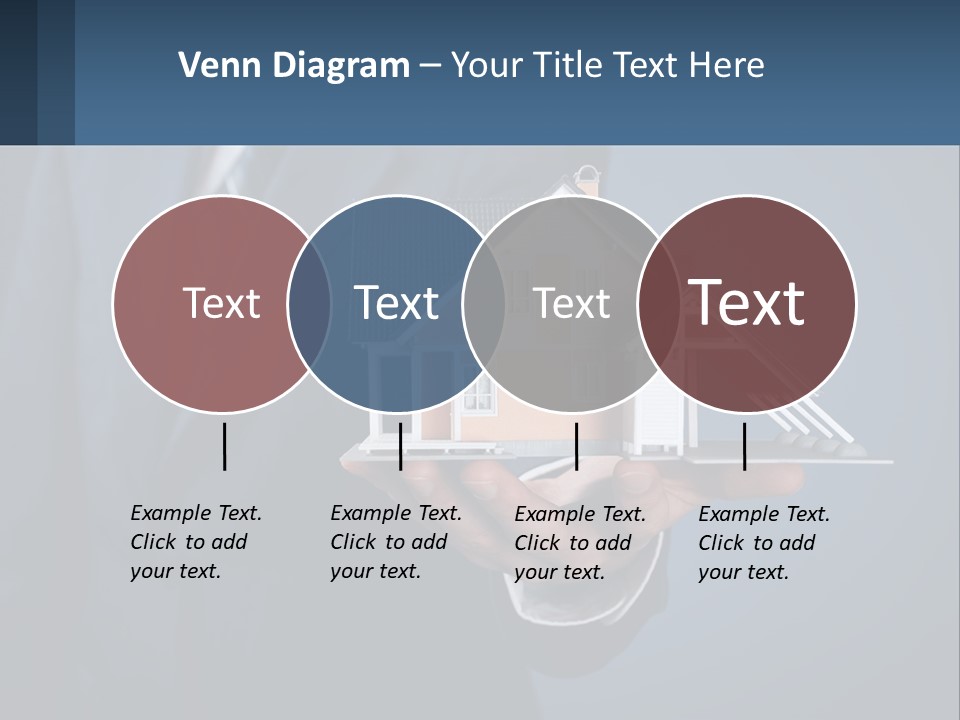 A Man In A Suit Holding A Model Of A House PowerPoint Template