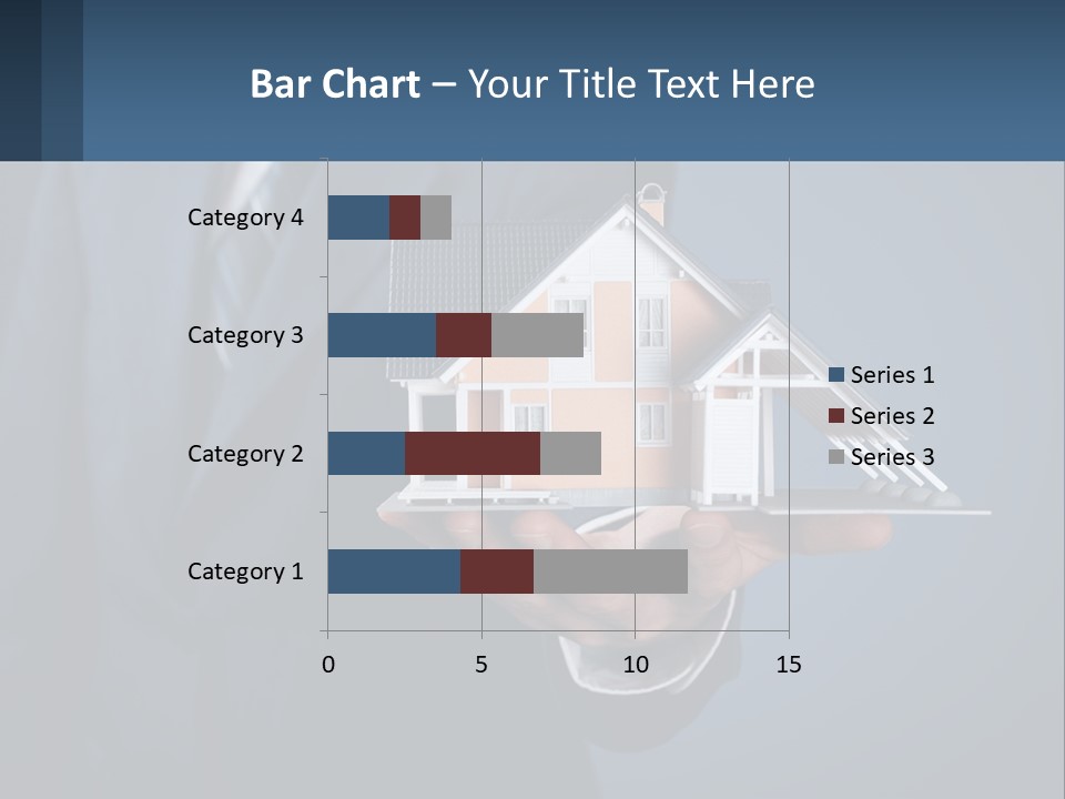 A Man In A Suit Holding A Model Of A House PowerPoint Template
