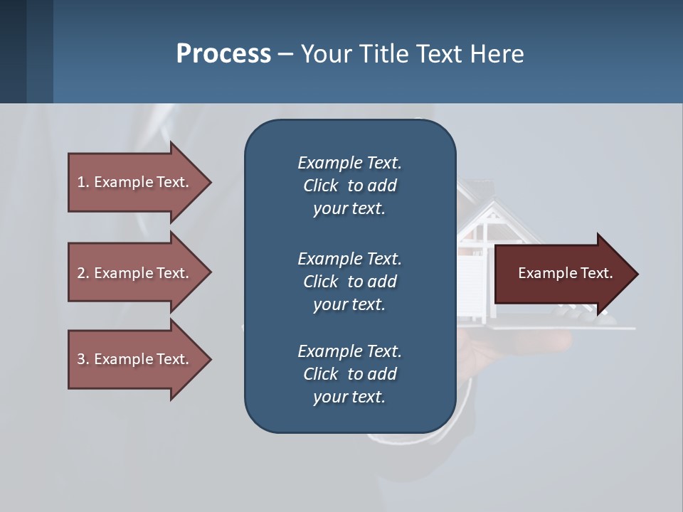 A Man In A Suit Holding A Model Of A House PowerPoint Template