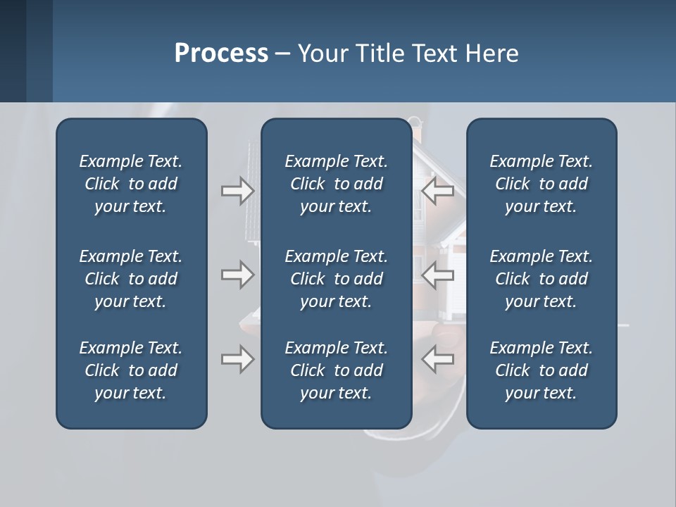 A Man In A Suit Holding A Model Of A House PowerPoint Template