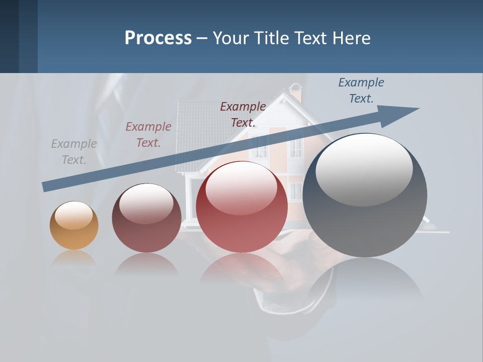 A Man In A Suit Holding A Model Of A House PowerPoint Template