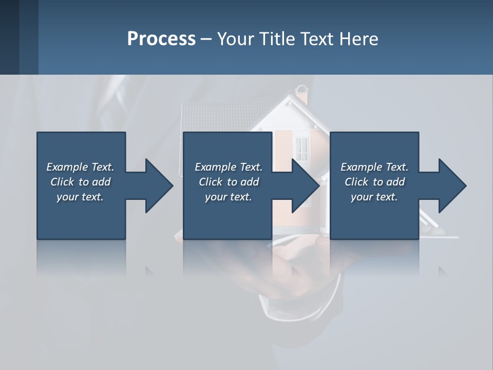 A Man In A Suit Holding A Model Of A House PowerPoint Template