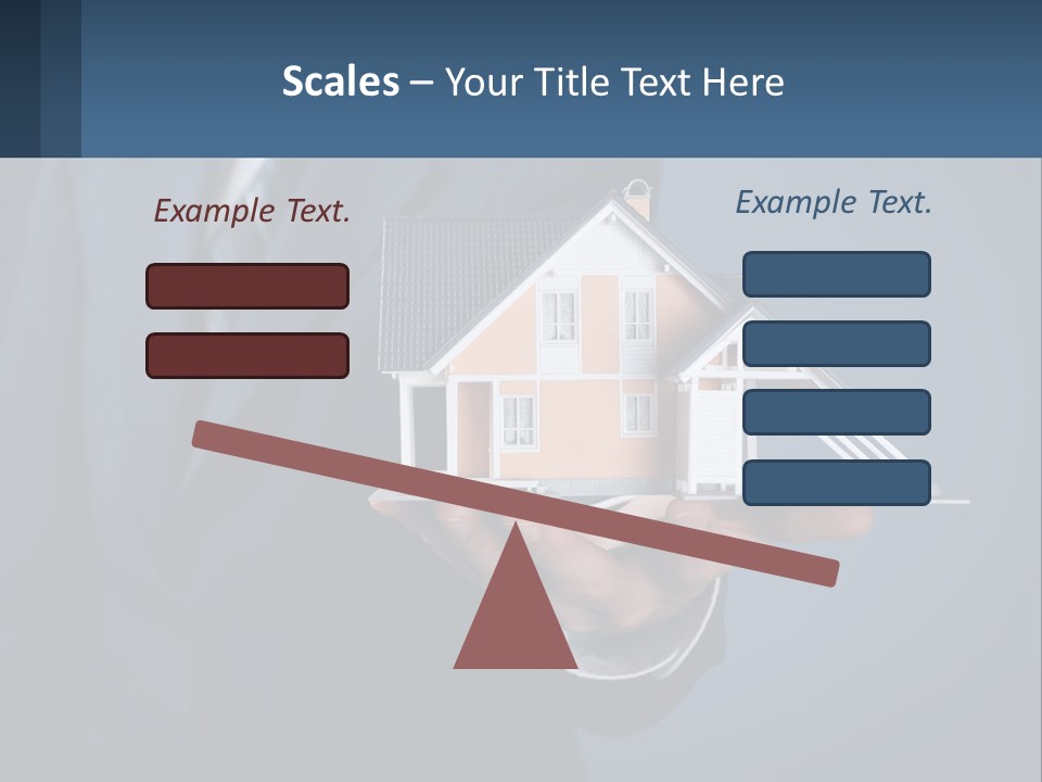 A Man In A Suit Holding A Model Of A House PowerPoint Template