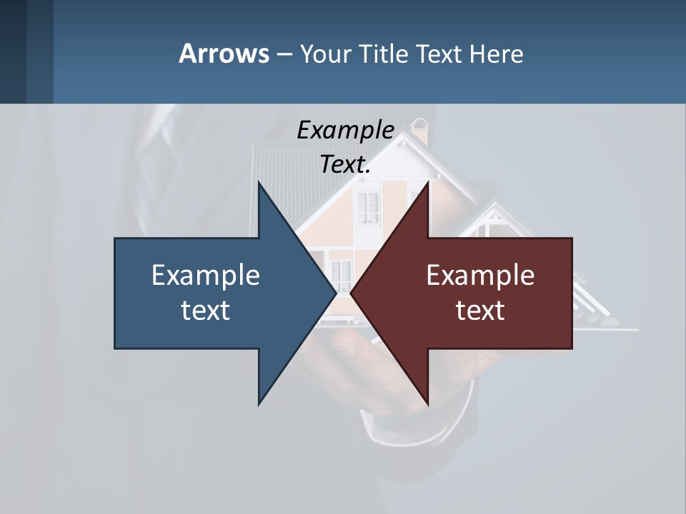 A Man In A Suit Holding A Model Of A House PowerPoint Template