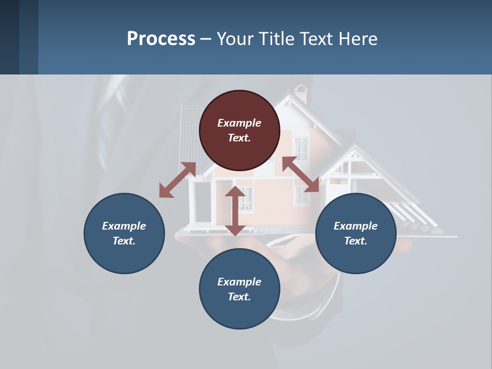 A Man In A Suit Holding A Model Of A House PowerPoint Template
