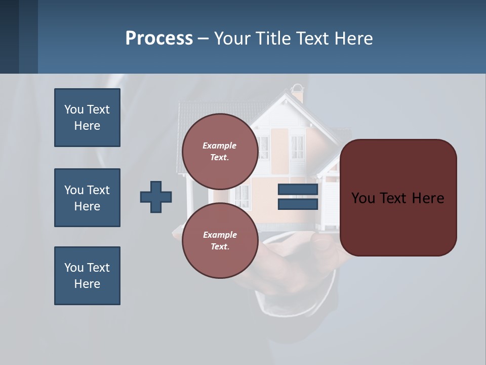 A Man In A Suit Holding A Model Of A House PowerPoint Template