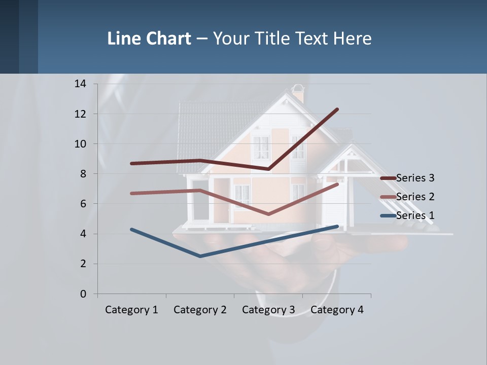 A Man In A Suit Holding A Model Of A House PowerPoint Template