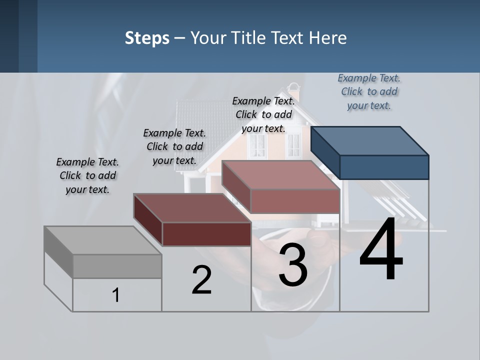 A Man In A Suit Holding A Model Of A House PowerPoint Template