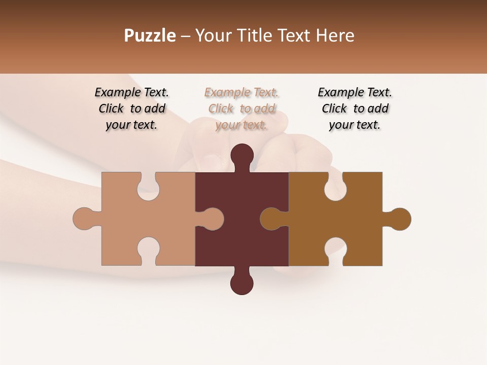 A Child's Hands Holding Another Child's Hand PowerPoint Template