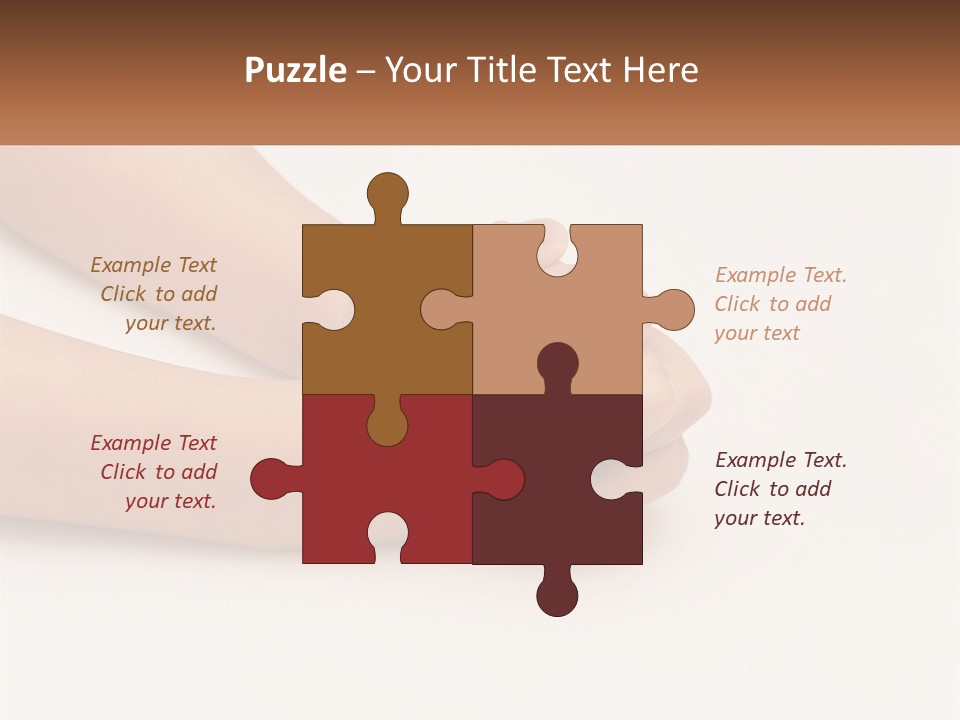 A Child's Hands Holding Another Child's Hand PowerPoint Template