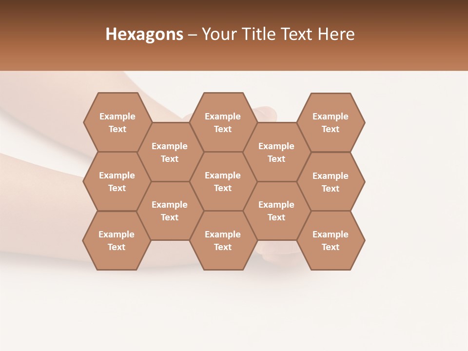 A Child's Hands Holding Another Child's Hand PowerPoint Template