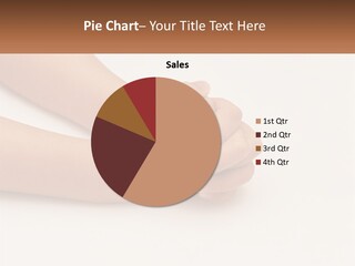 A Child's Hands Holding Another Child's Hand PowerPoint Template