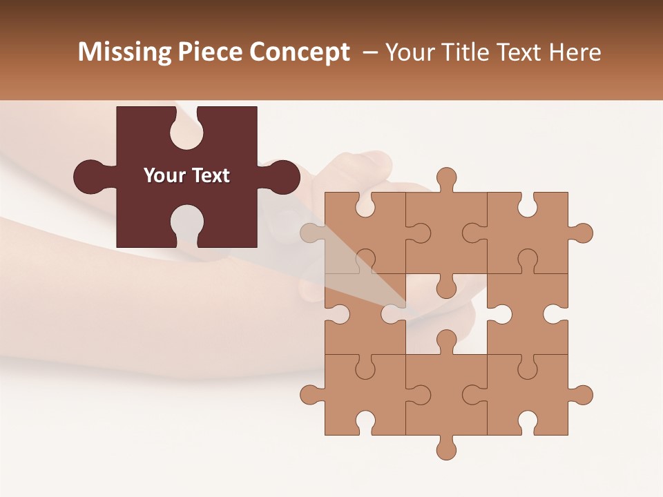 A Child's Hands Holding Another Child's Hand PowerPoint Template