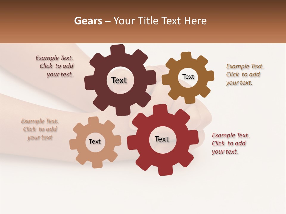 A Child's Hands Holding Another Child's Hand PowerPoint Template