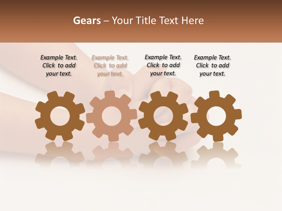 A Child's Hands Holding Another Child's Hand PowerPoint Template