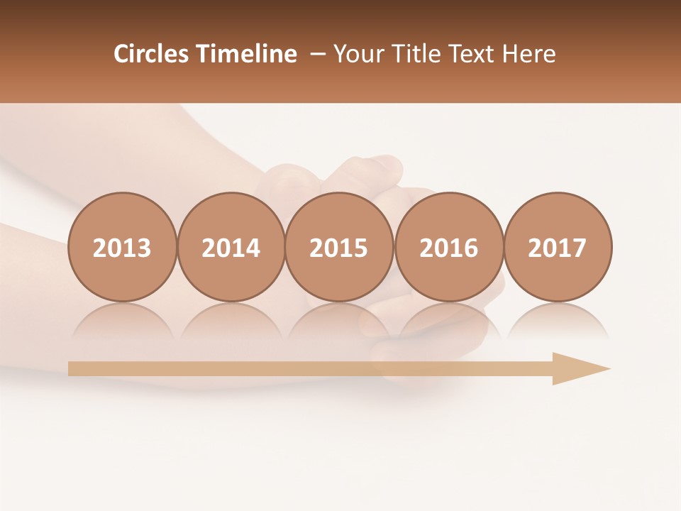 A Child's Hands Holding Another Child's Hand PowerPoint Template