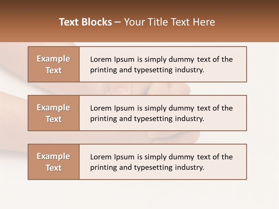A Child's Hands Holding Another Child's Hand PowerPoint Template
