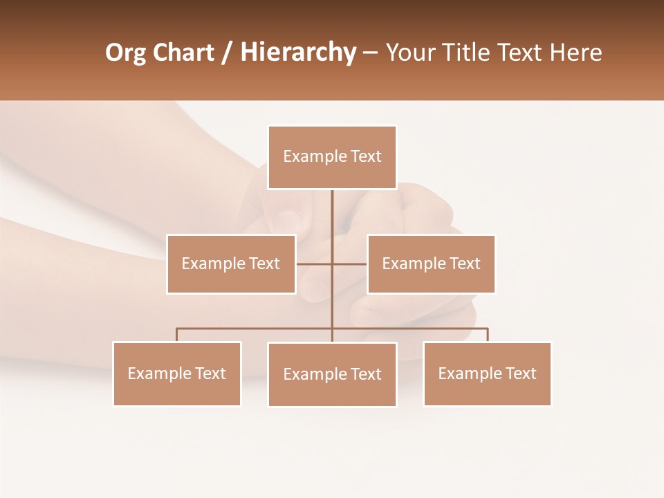 A Child's Hands Holding Another Child's Hand PowerPoint Template