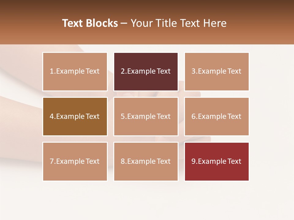 A Child's Hands Holding Another Child's Hand PowerPoint Template