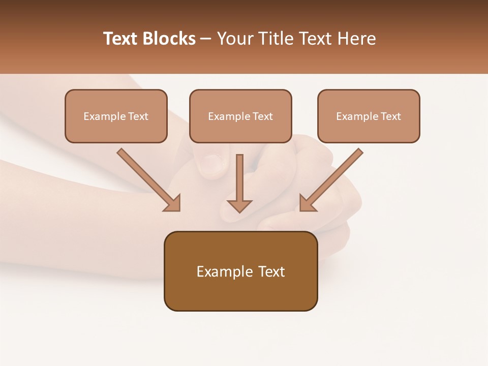 A Child's Hands Holding Another Child's Hand PowerPoint Template