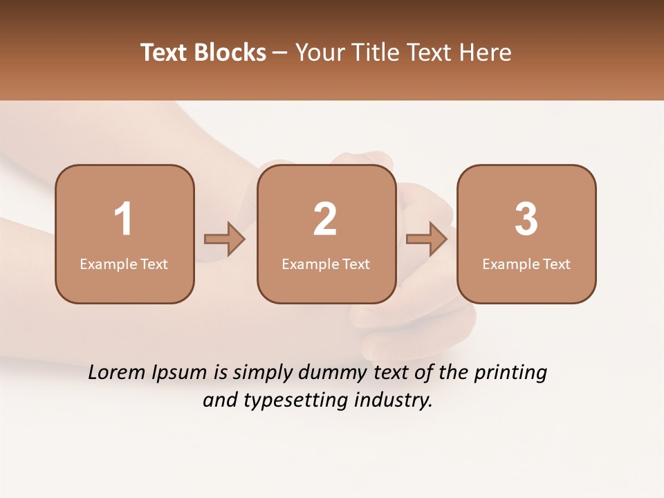 A Child's Hands Holding Another Child's Hand PowerPoint Template