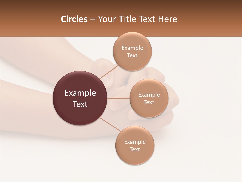 A Child's Hands Holding Another Child's Hand PowerPoint Template