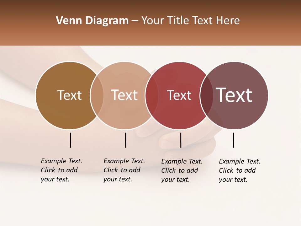 A Child's Hands Holding Another Child's Hand PowerPoint Template